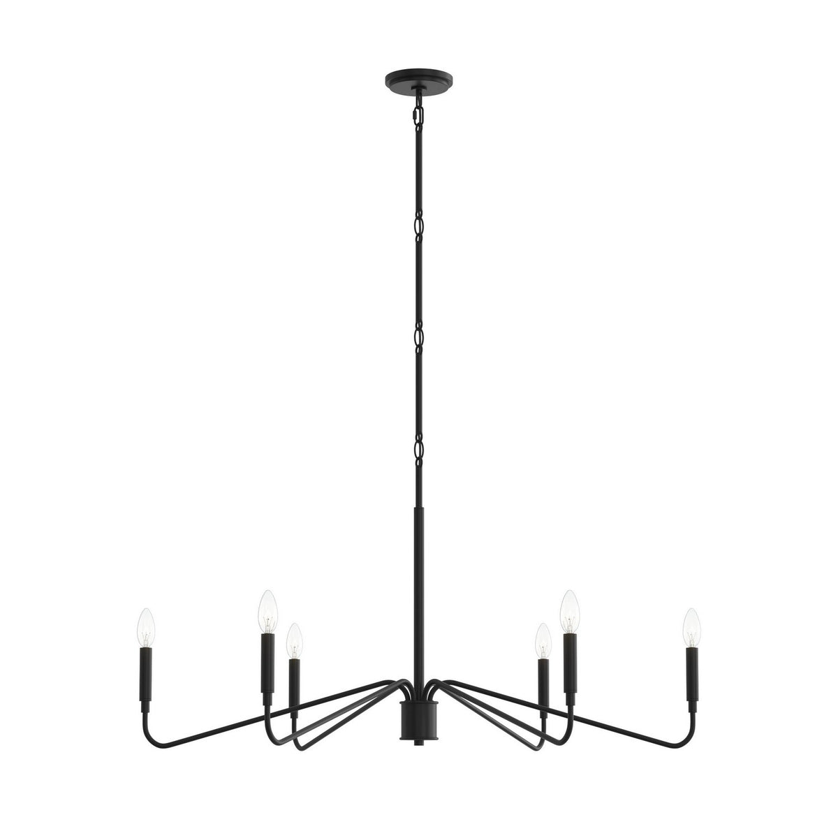 Progress Lighting - P400472-31M - Six Light Chandelier - Pilar - Matte Black