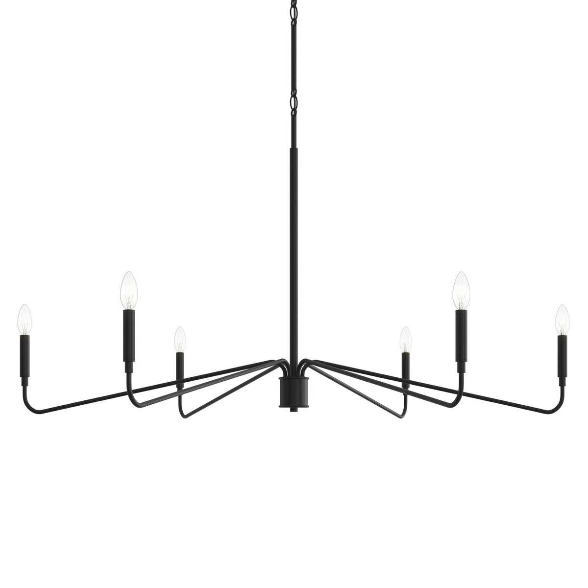 Progress Lighting - P400473-31M - Six Light Chandelier - Pilar - Matte Black