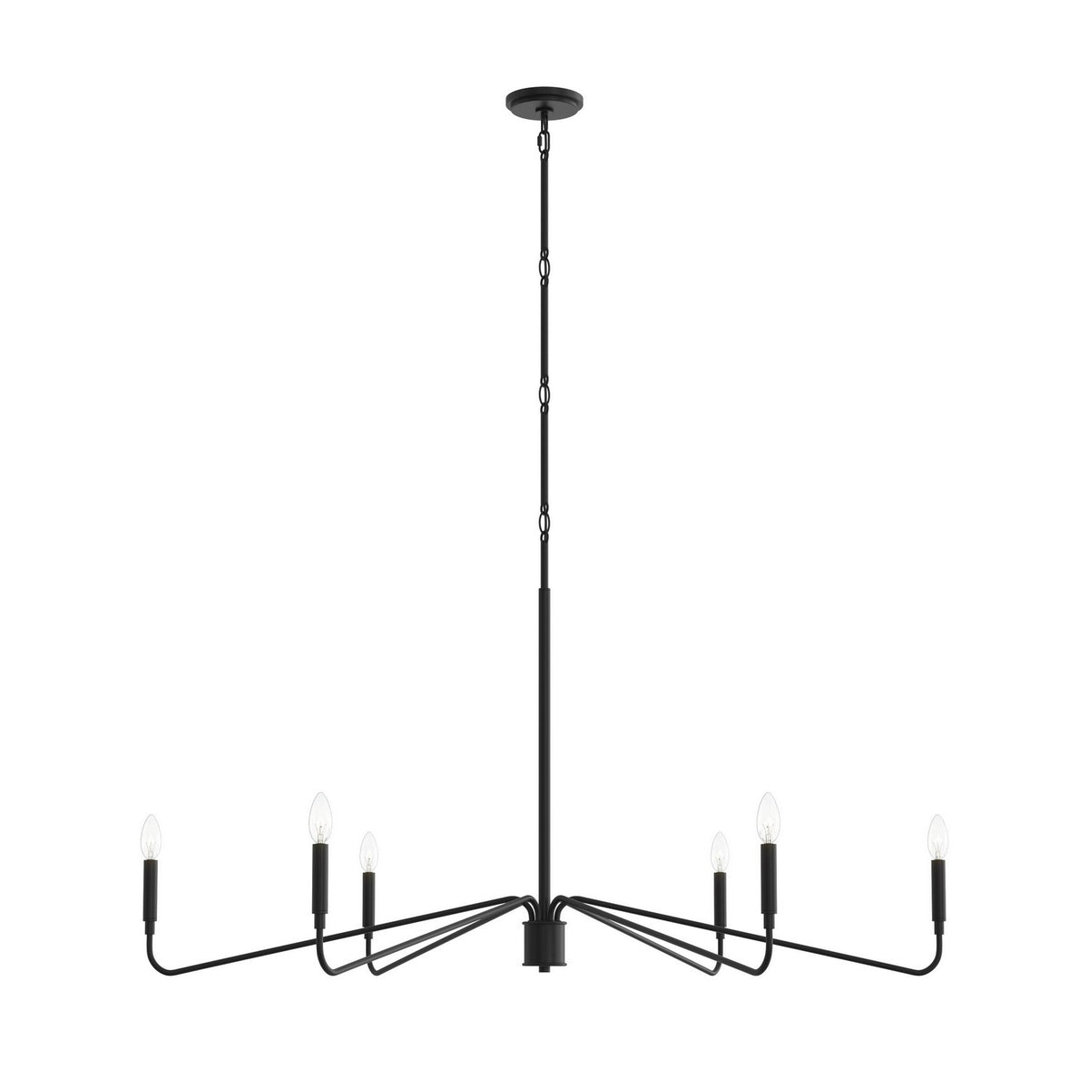 Progress Lighting - P400473-31M - Six Light Chandelier - Pilar - Matte Black