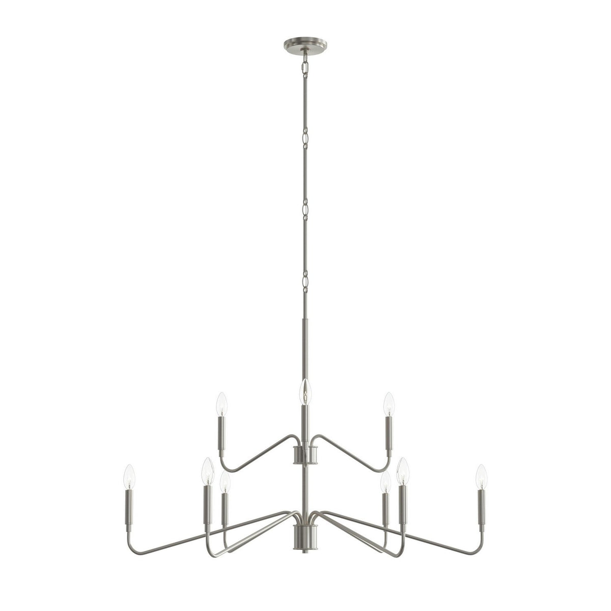 Progress Lighting - P400474-009 - Nine Light Chandelier - Pilar - Brushed Nickel