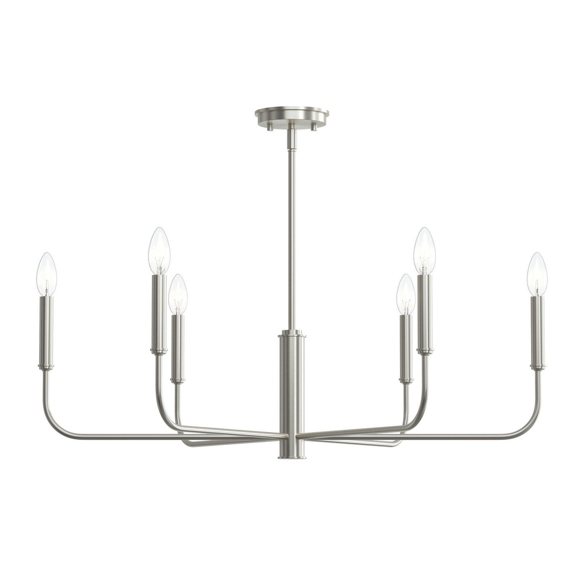 Progress Lighting - P400448-009 - Six Light Chandelier - Reines - Brushed Nickel
