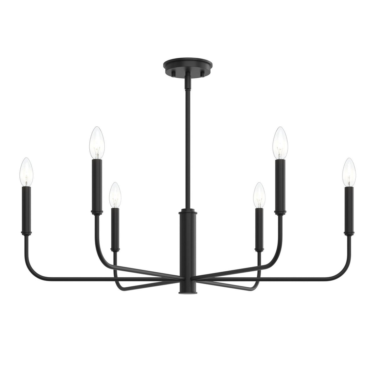 Progress Lighting - P400448-31M - Six Light Chandelier - Reines - Matte Black