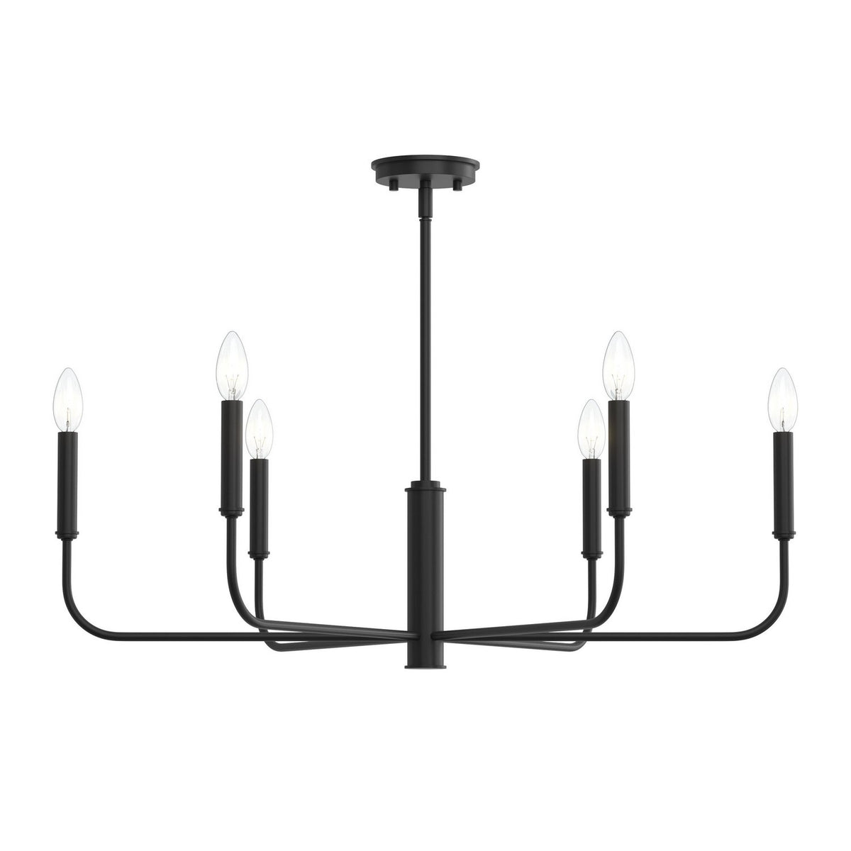 Progress Lighting - P400448-31M - Six Light Chandelier - Reines - Matte Black
