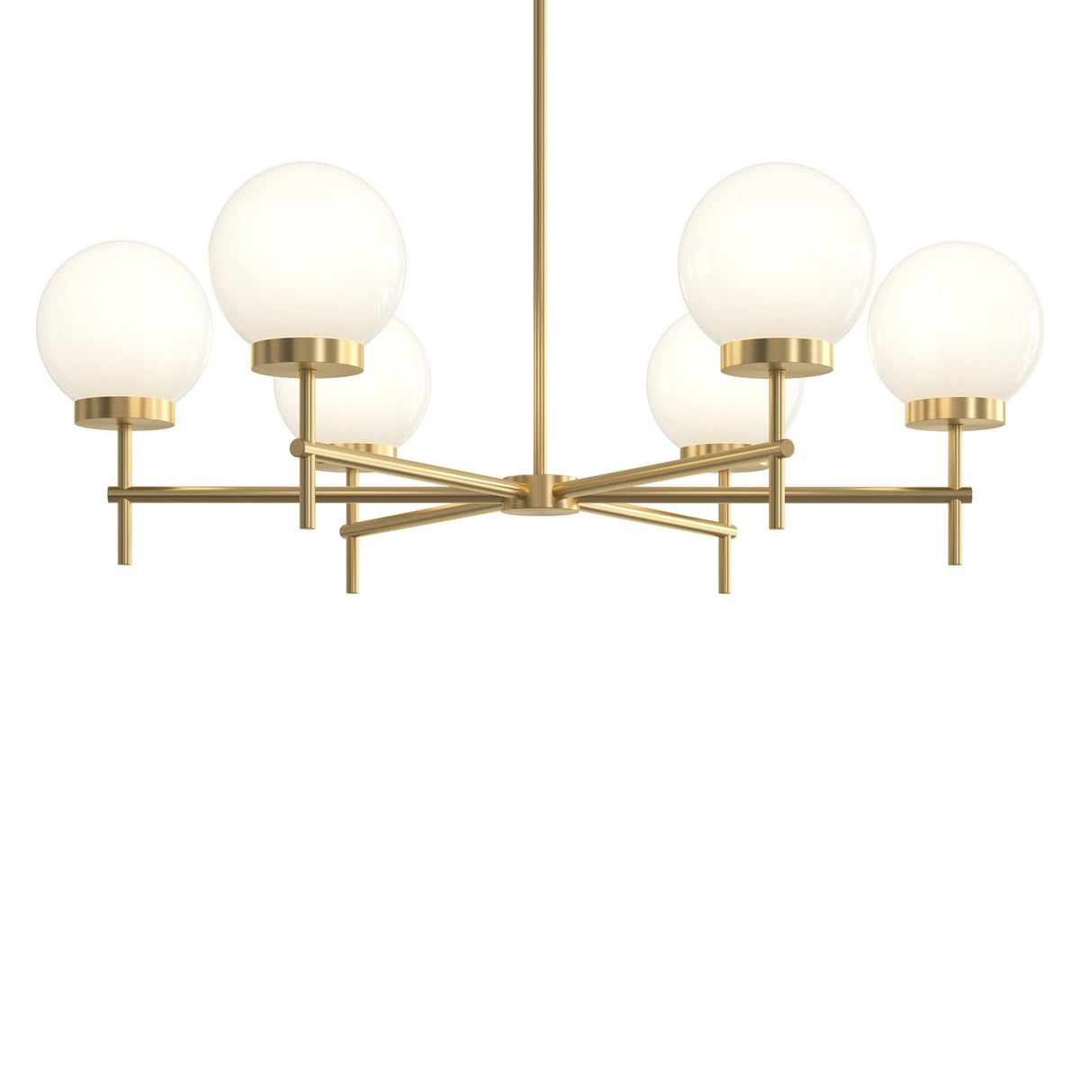 Progress Lighting - P400469-191 - Six Light Chandelier - Rigsby - Brushed Gold
