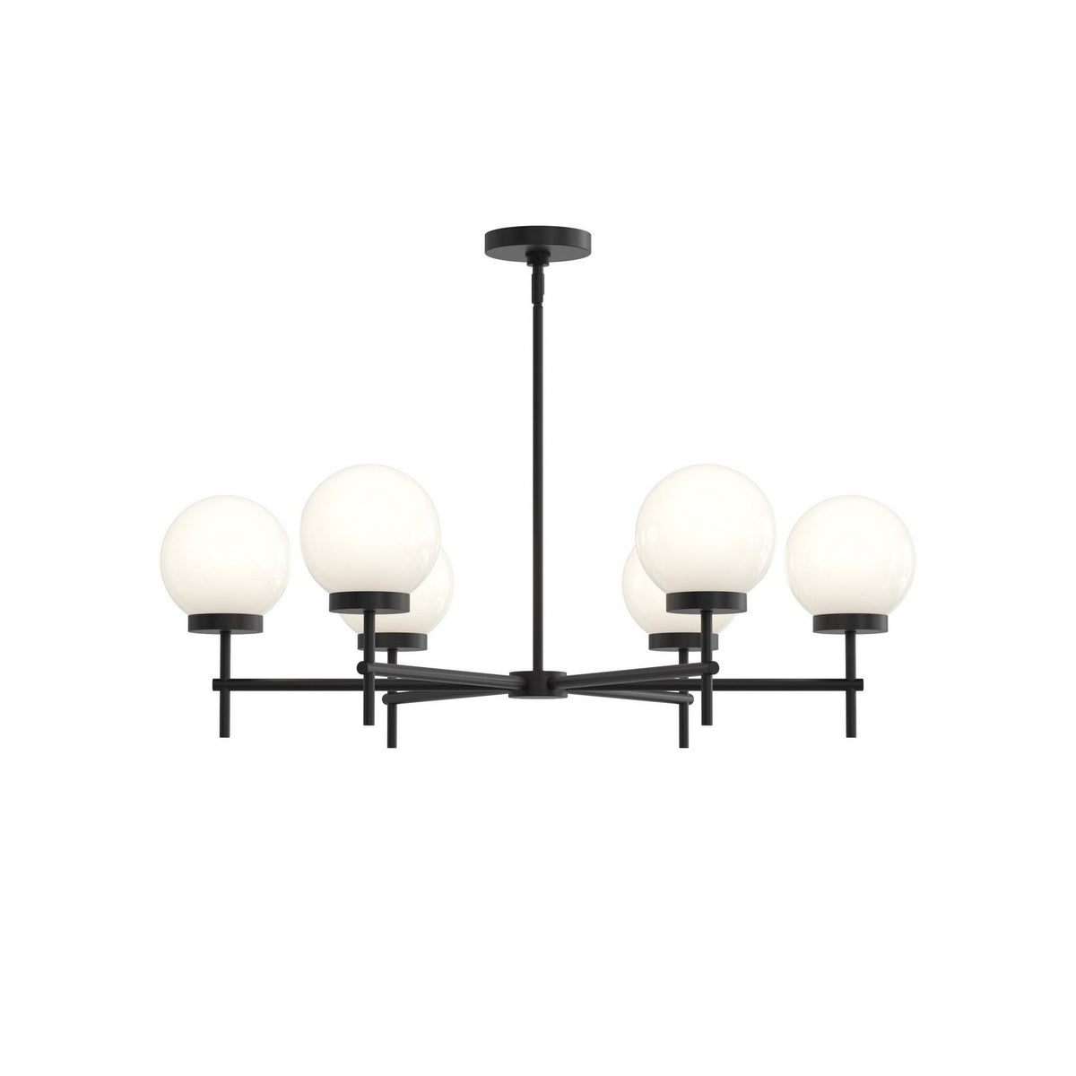 Progress Lighting - P400469-31M - Six Light Chandelier - Rigsby - Matte Black