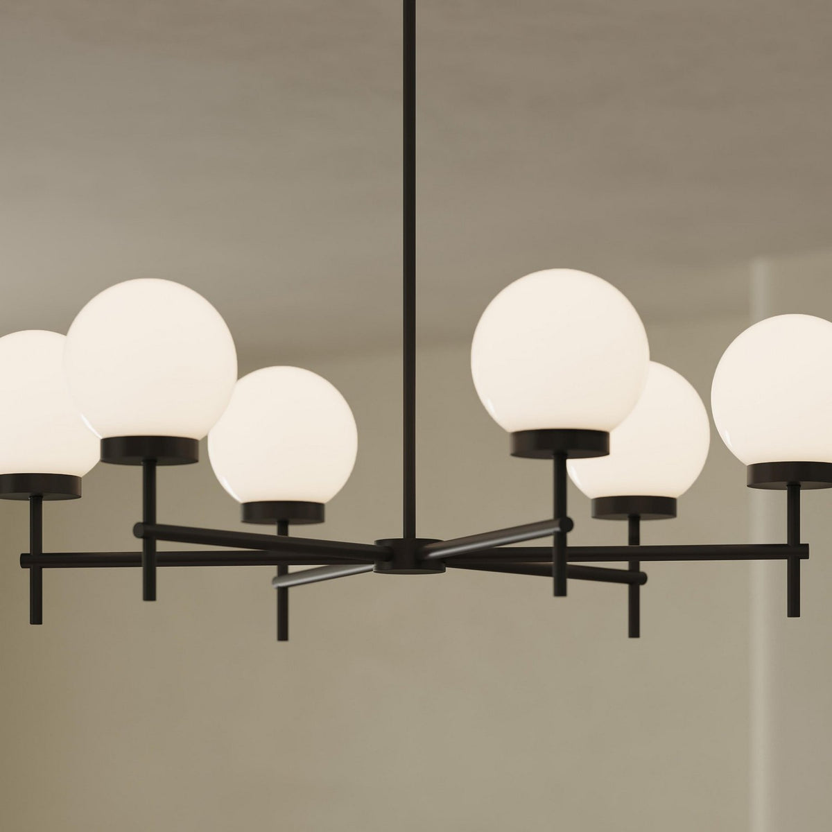Progress Lighting - P400469-31M - Six Light Chandelier - Rigsby - Matte Black