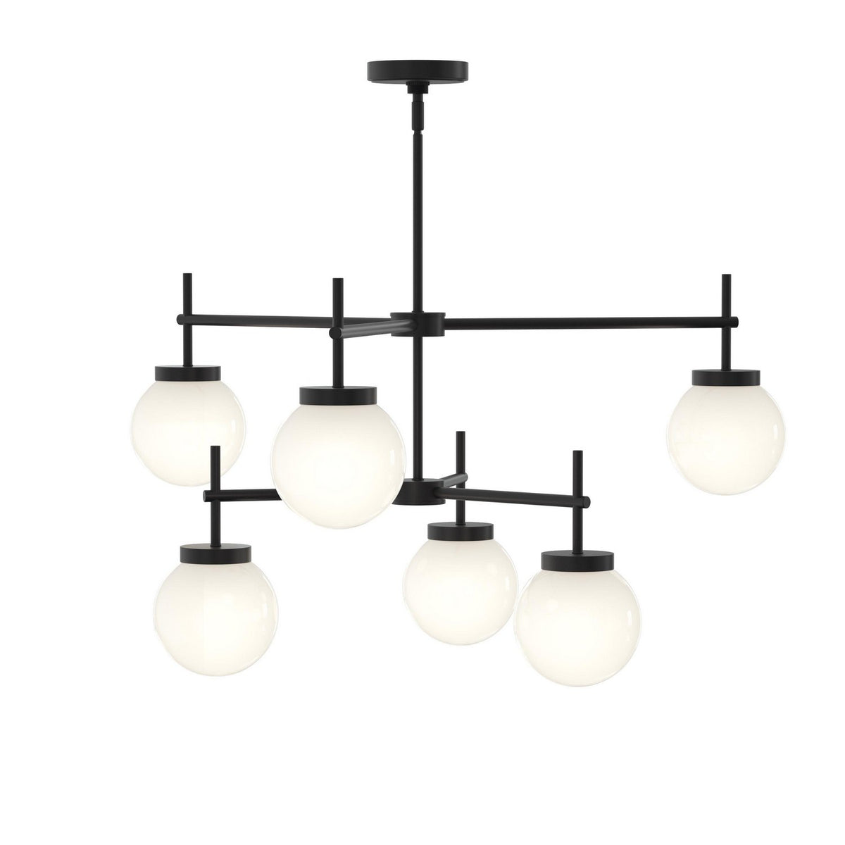 Progress Lighting - P400470-31M - Six Light Chandelier - Rigsby - Matte Black
