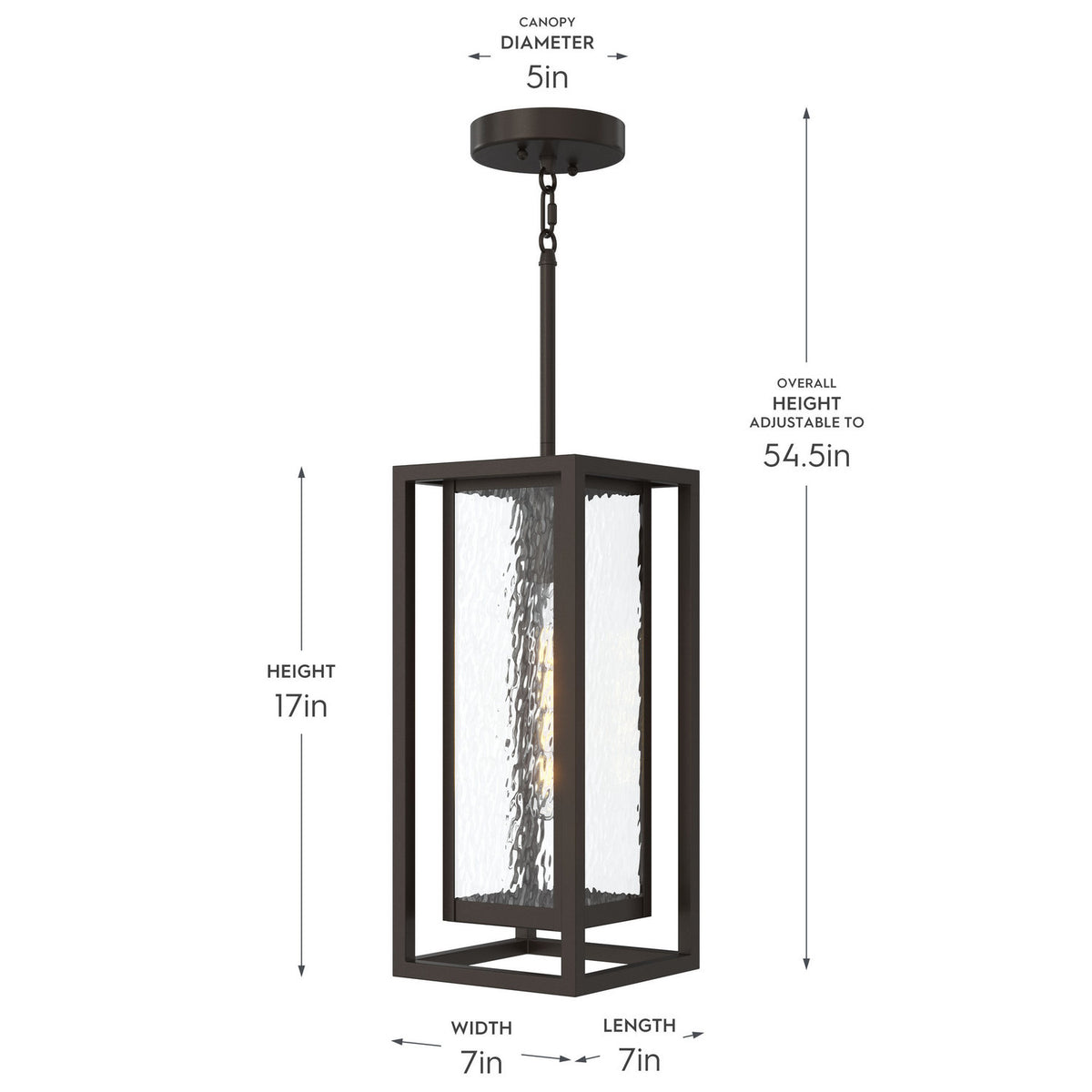 Progress Lighting - P550148-020 - One Light Outdoor Pendant - Shaw - Antique Bronze