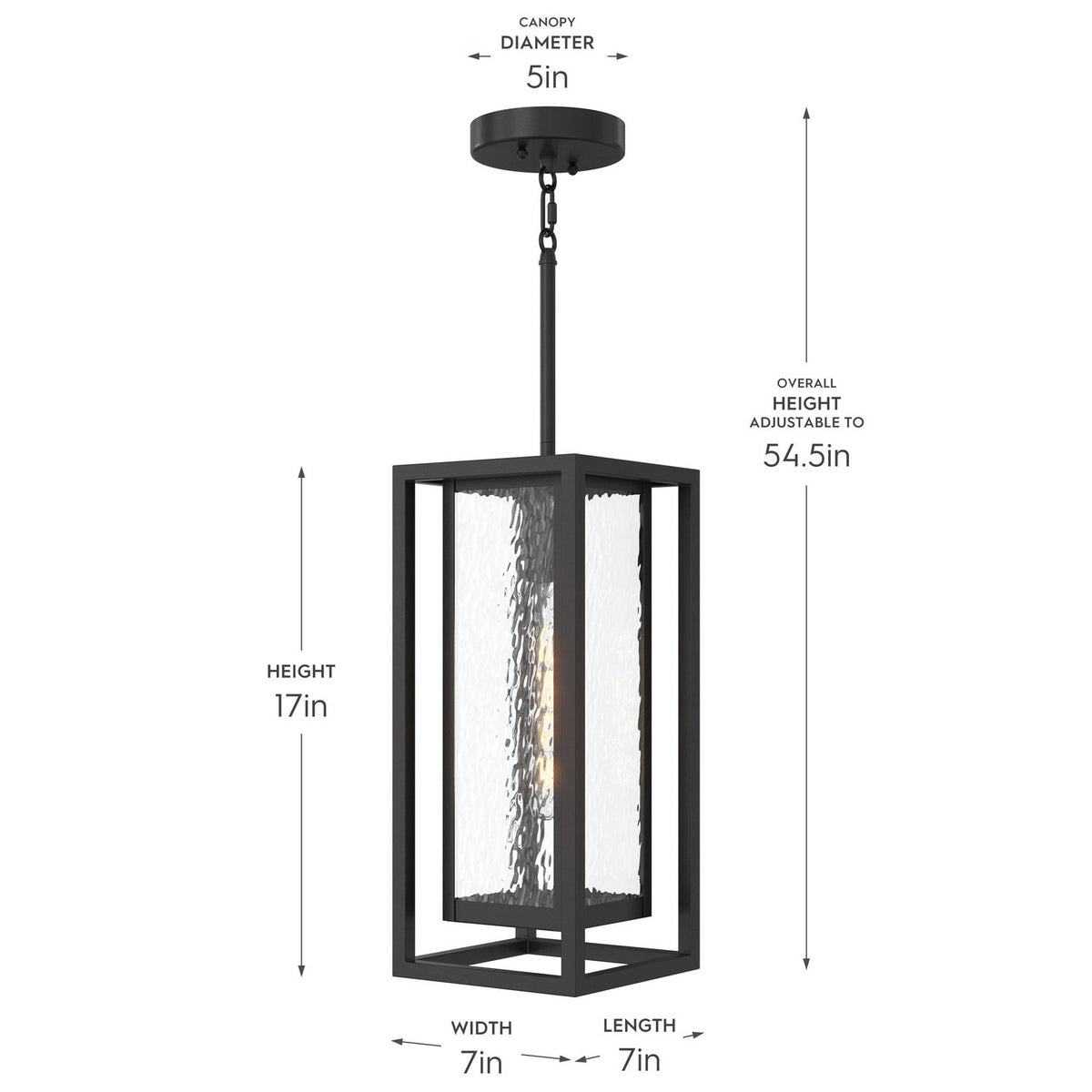 Progress Lighting - P550148-031 - One Light Outdoor Pendant - Shaw - Black