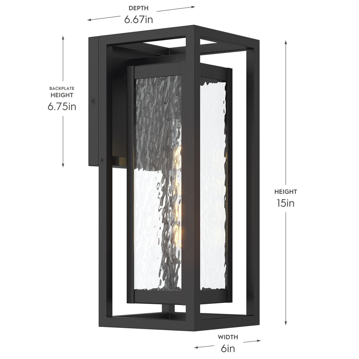 Progress Lighting - P560410-031 - One Light Outdoor Wall Mount - Shaw - Black