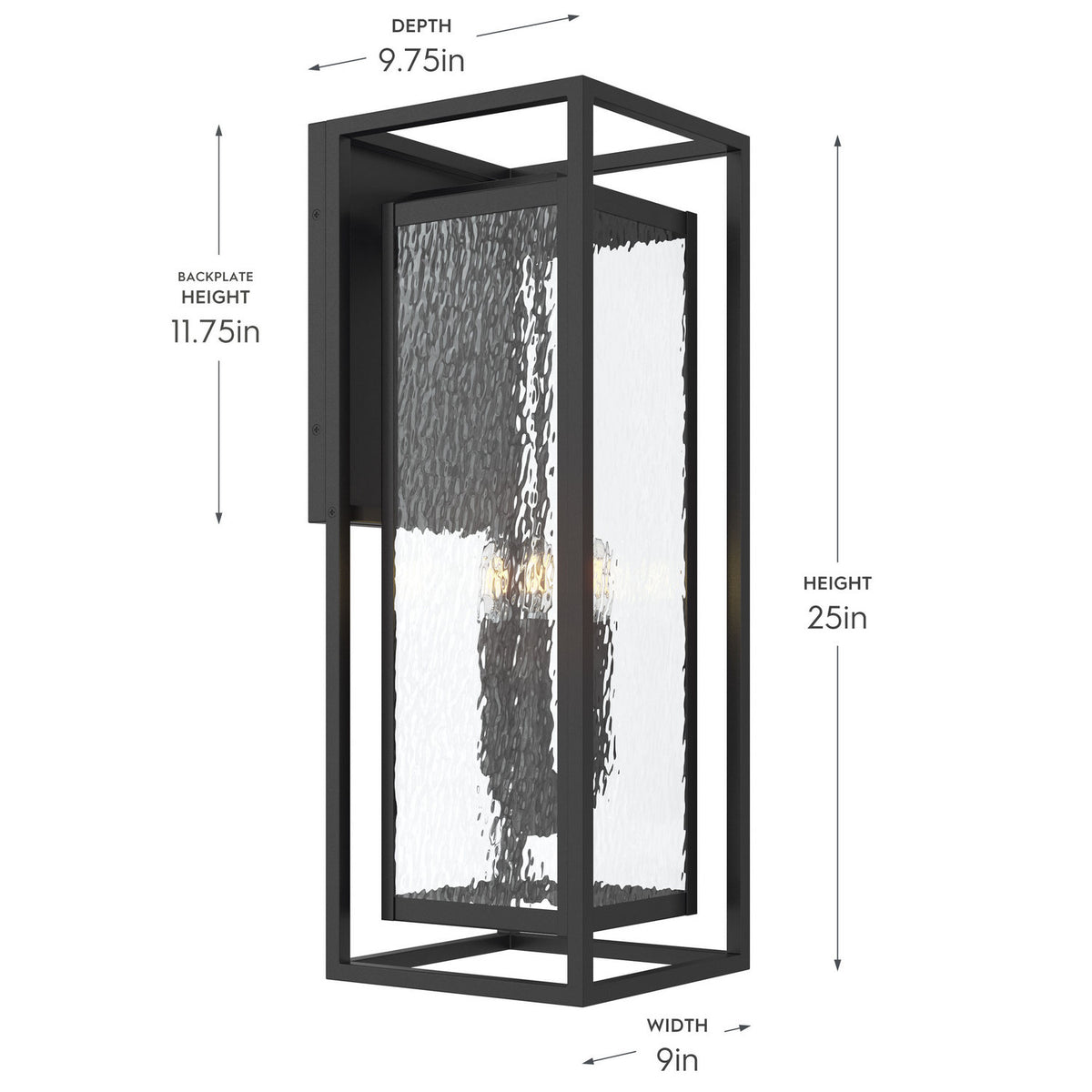 Progress Lighting - P560412-031 - Three Light Outdoor Wall Mount - Shaw - Black
