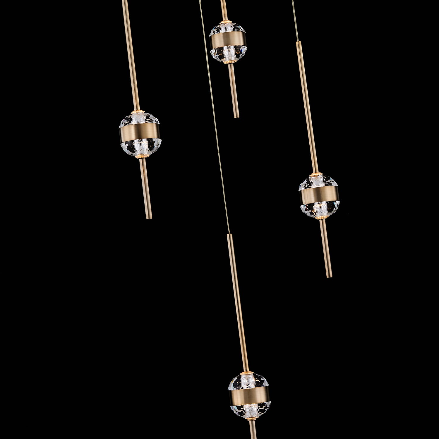 Allegri - 047652-044-FR001 - LED Chandelier - Goccia - Winter Brass