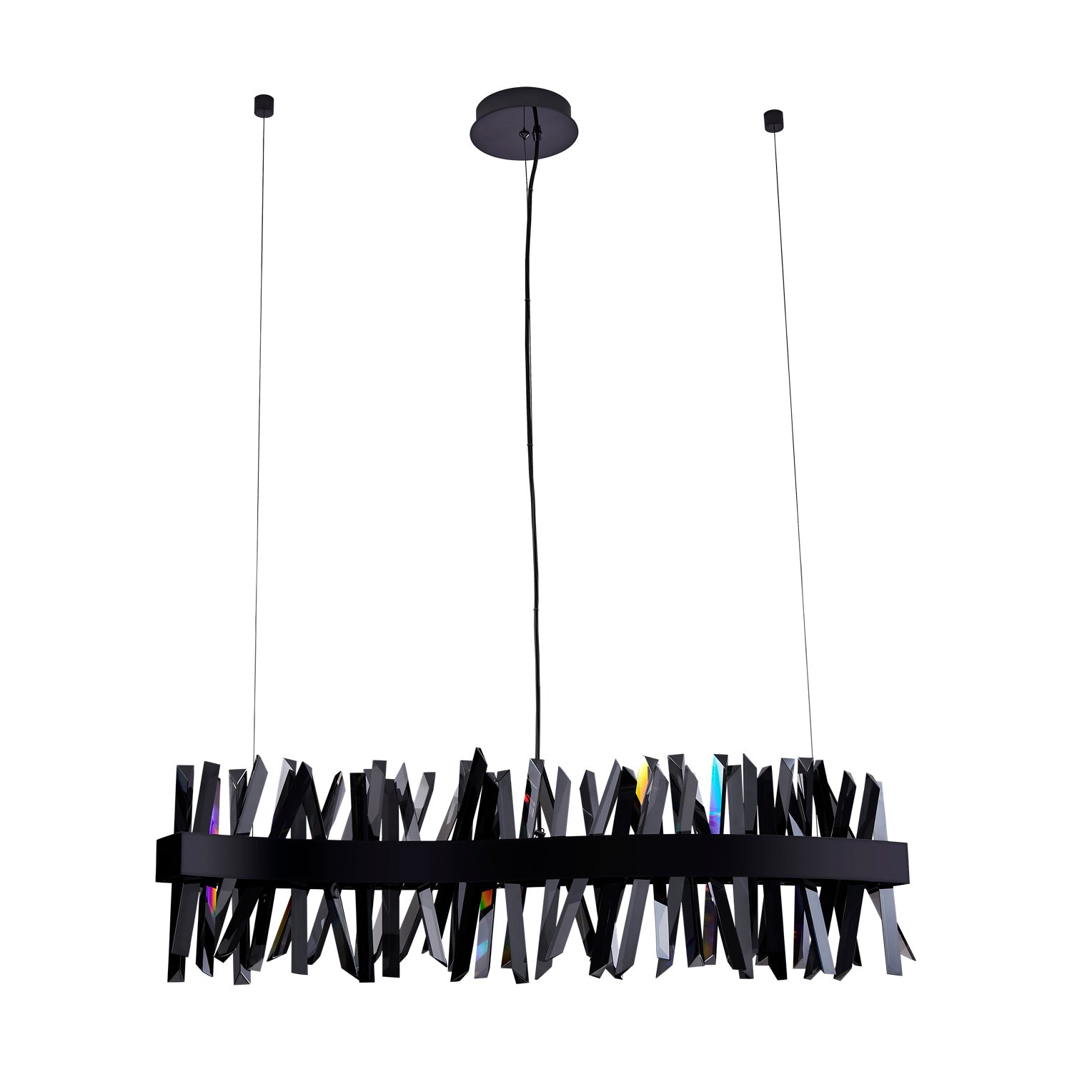 Allegri - 030250-184 - LED Linear Pendant - Glacier - Black Nickel