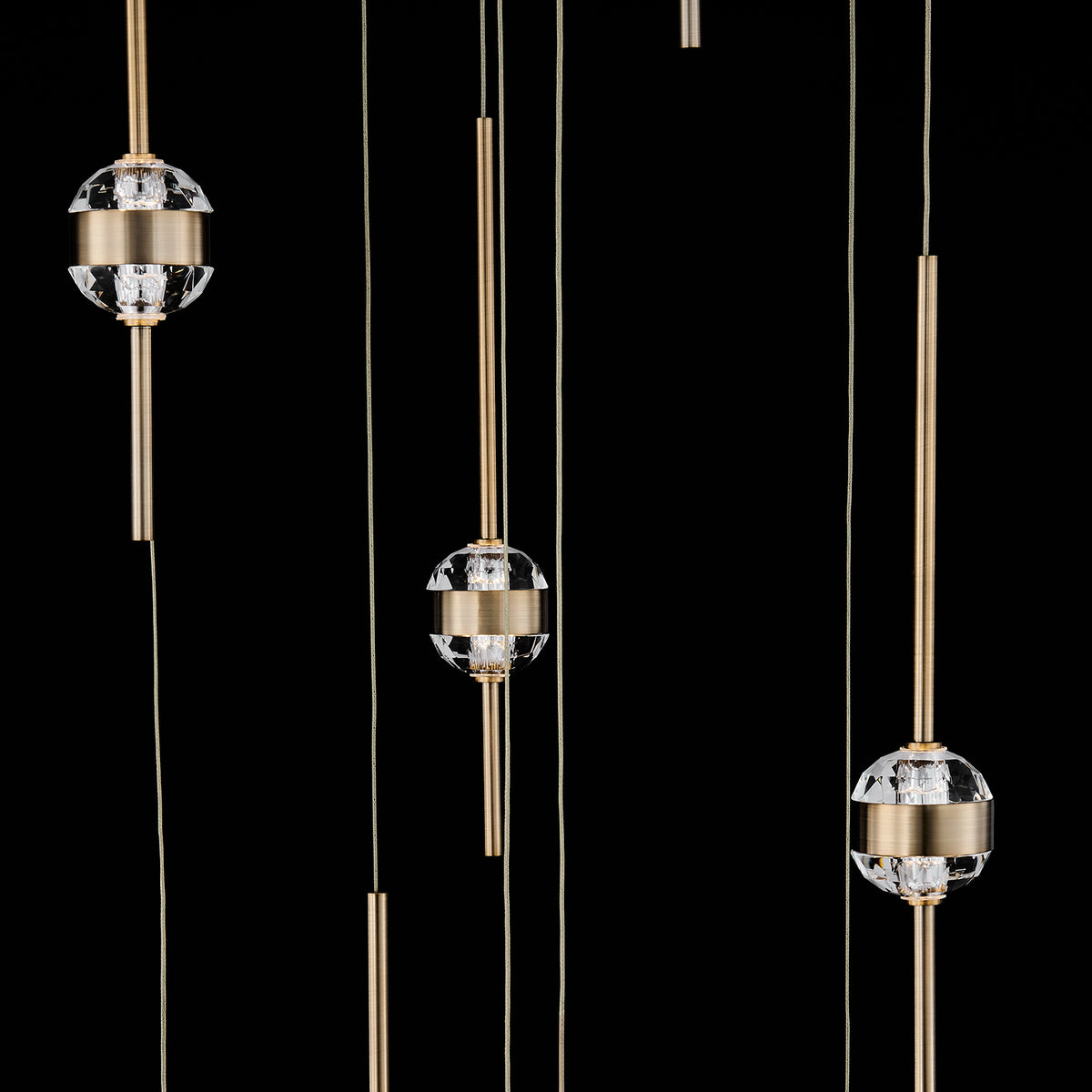 Allegri - 047653-044-FR001 - LED Chandelier - Goccia - Winter Brass