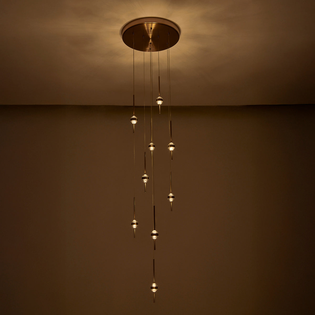 Allegri - 047653-044-FR001 - LED Chandelier - Goccia - Winter Brass