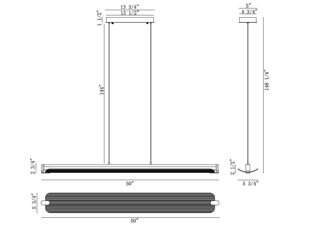 Eurofase - 50059-010 - LED Linear Chandelier - Neoness - Weathered Brass