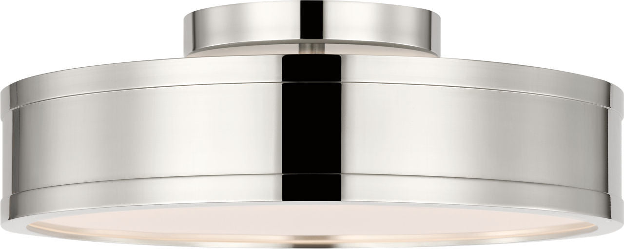 Visual Comfort Studio - PCF1051PN - LED Semi Flush Mount - Dupont - Polished Nickel/Polished Nickel