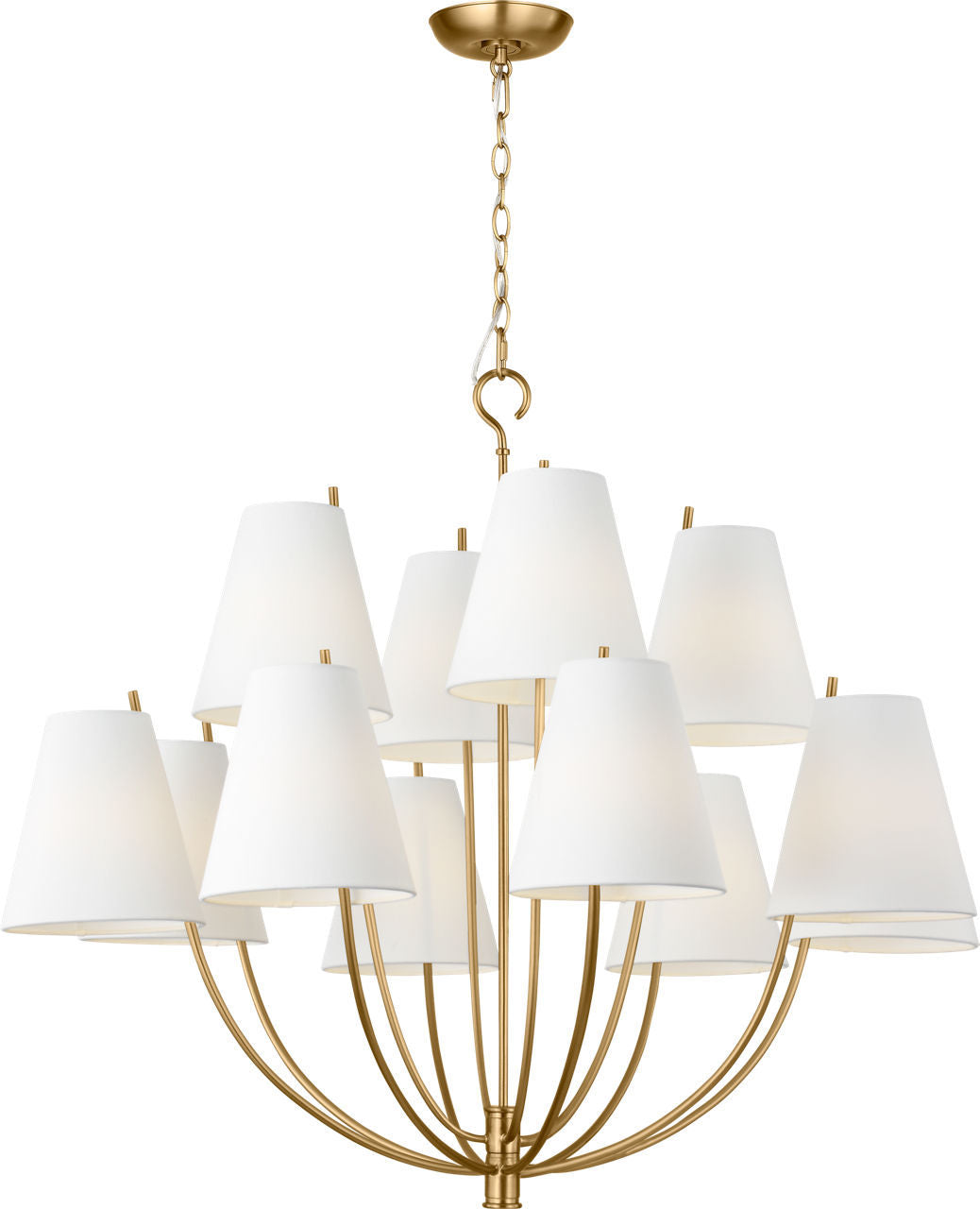Visual Comfort Studio - CC18412BBS - 12 Light Chandelier - Marina - Burnished Brass/Burnished Brass