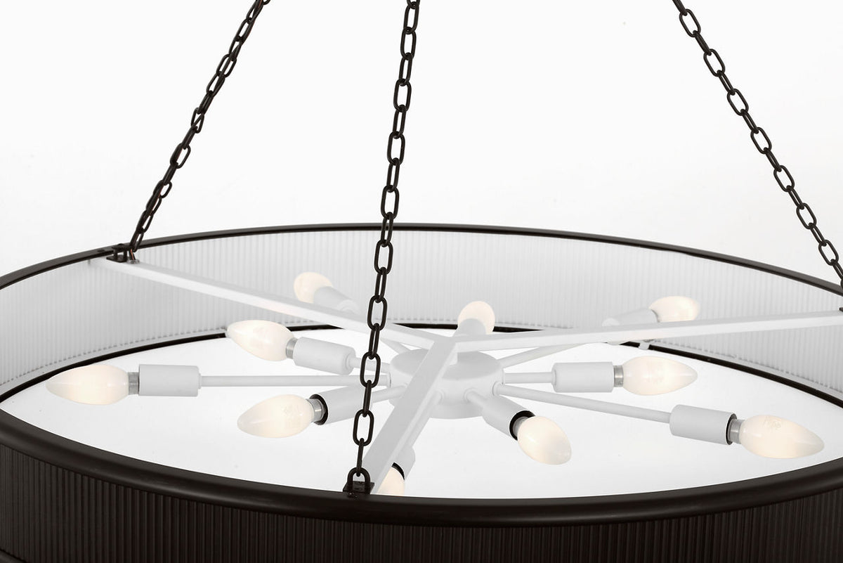 Visual Comfort Studio - PCC10110AI - Ten Light Chandelier - Ritz - Aged Iroged Iron