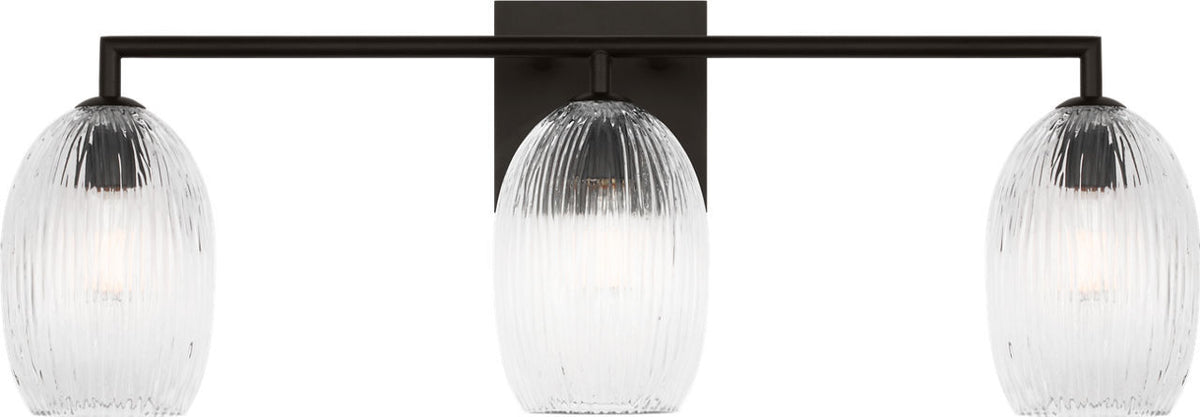 Visual Comfort Studio - HV1003AI - Three Light Bath - Serafina - Aged Iroged Iron