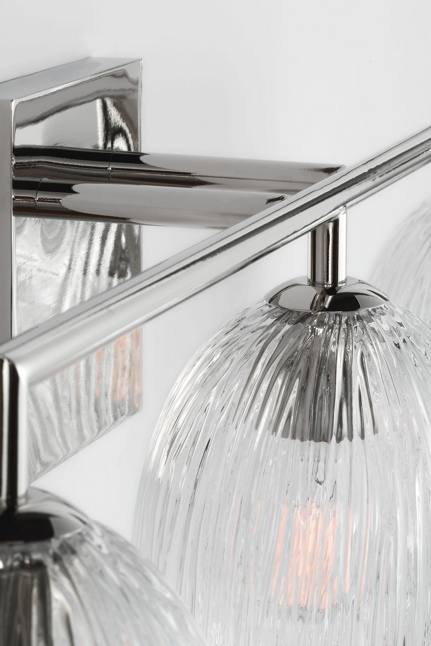 Visual Comfort Studio - HV1003PN - Three Light Bath - Serafina - Polished Nickel/Polished Nickel
