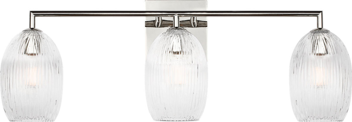 Visual Comfort Studio - HV1003PN - Three Light Bath - Serafina - Polished Nickel/Polished Nickel