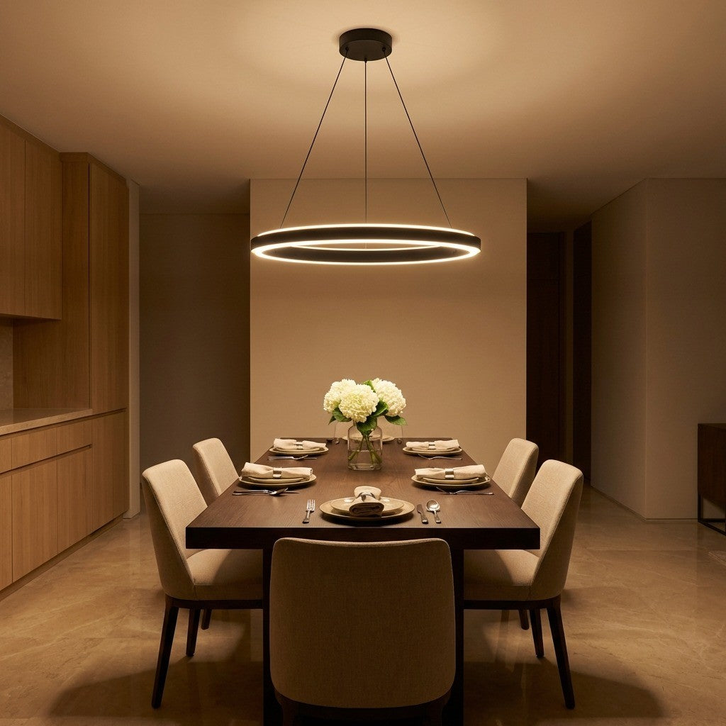 Generation Lighting - GLC1901MBK - LED Chandelier - Aro - Midnight Black