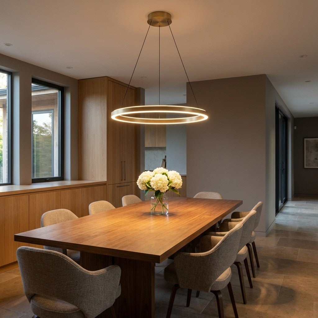 Generation Lighting - GLC1901SB - LED Chandelier - Aro - Satin Brass