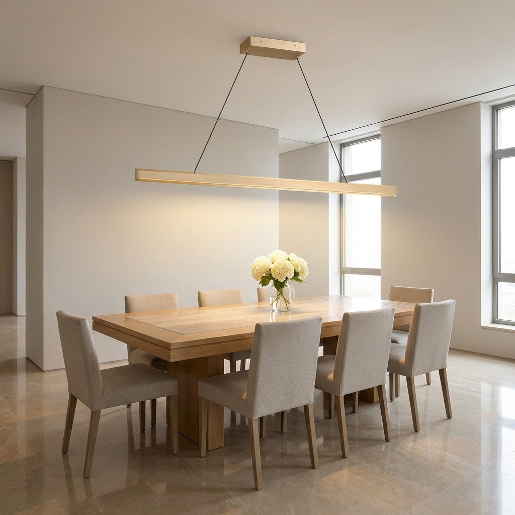 Generation Lighting - GLC1911SB - Linear Chandelier - Aro - Satin Brass