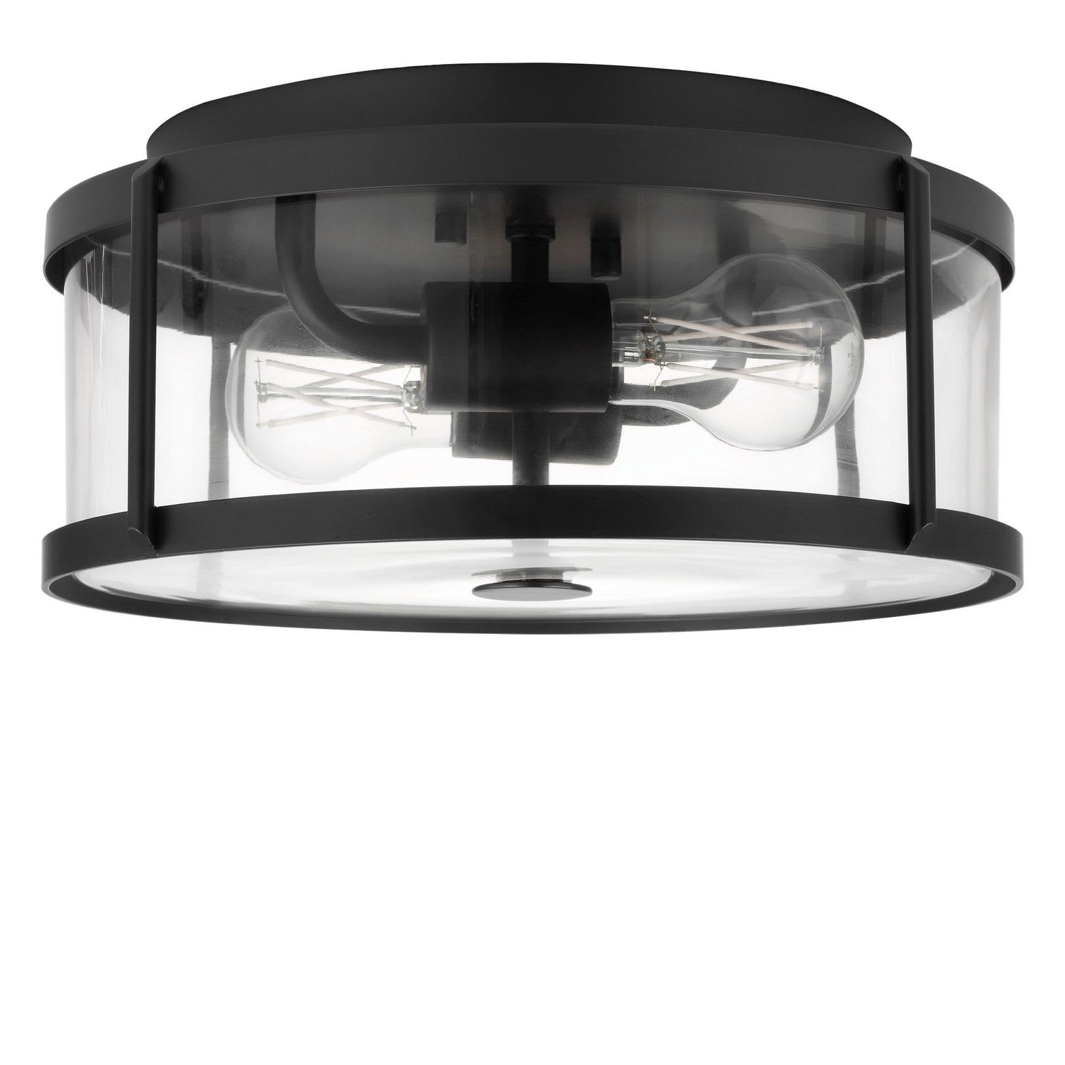 Generation Lighting - GLF1732MBK - Two Light Flush Mount - Lumra - Midnight Black