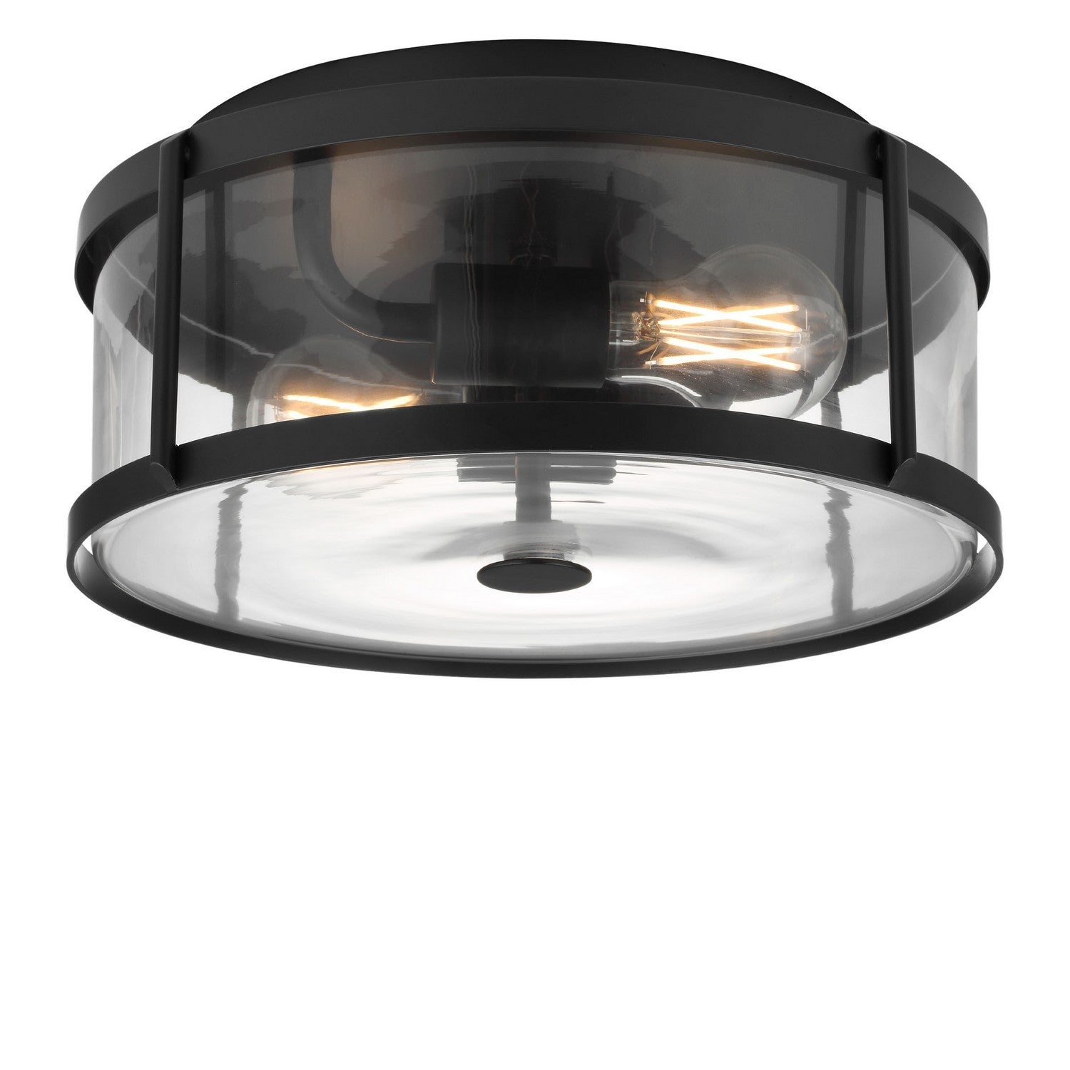 Generation Lighting - GLF1732MBK - Two Light Flush Mount - Lumra - Midnight Black
