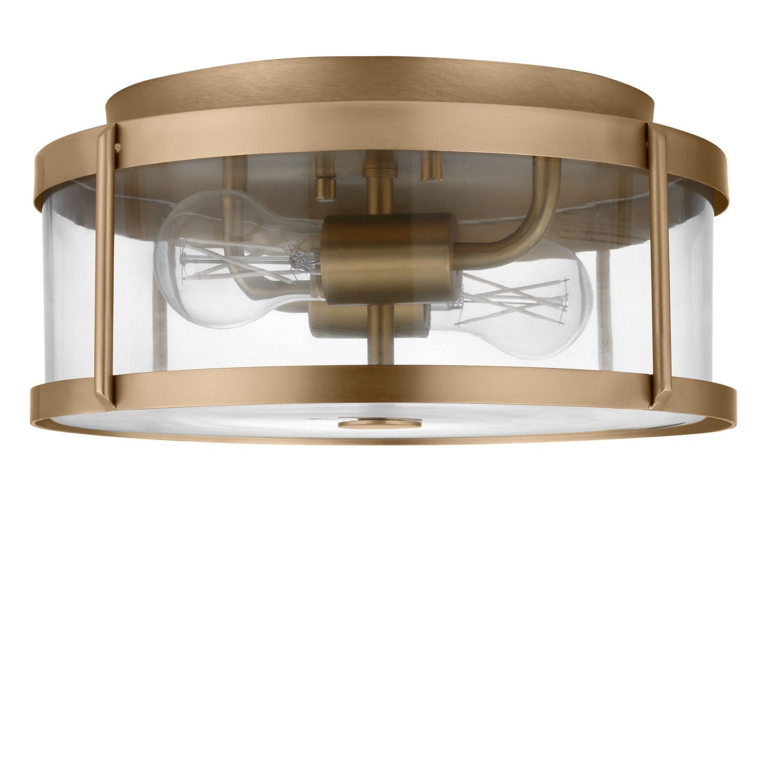Generation Lighting - GLF1732SB - Two Light Flush Mount - Lumra - Satin Brass