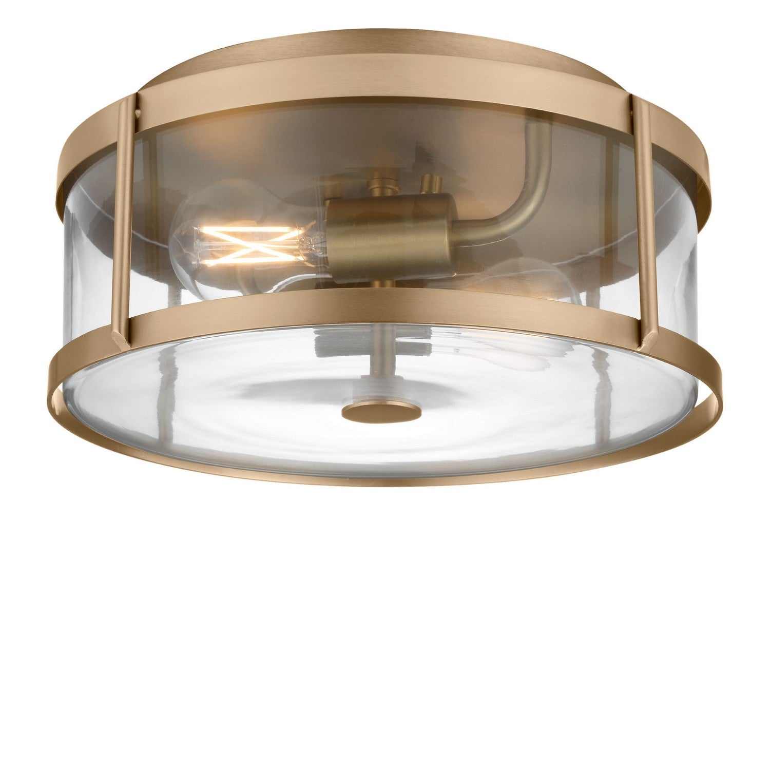 Generation Lighting - GLF1732SBE - Two Light Flush Mount - Lumra - Satin Brass