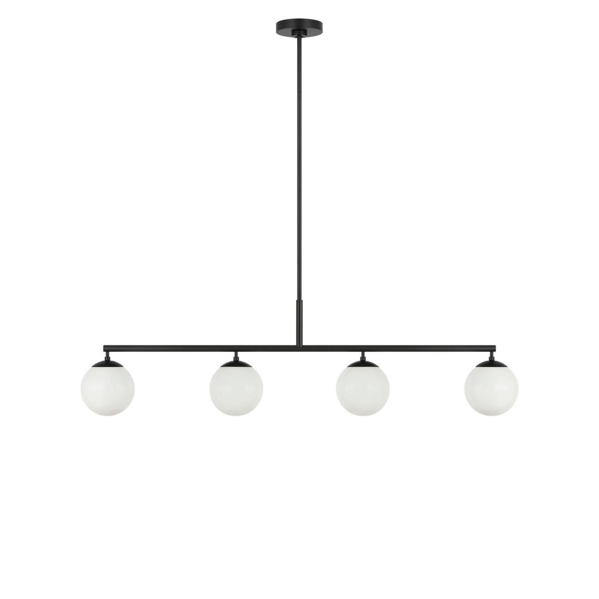 Generation Lighting - GLC1814MBK - Four Light Linear Chandelier - Nube - Midnight Black