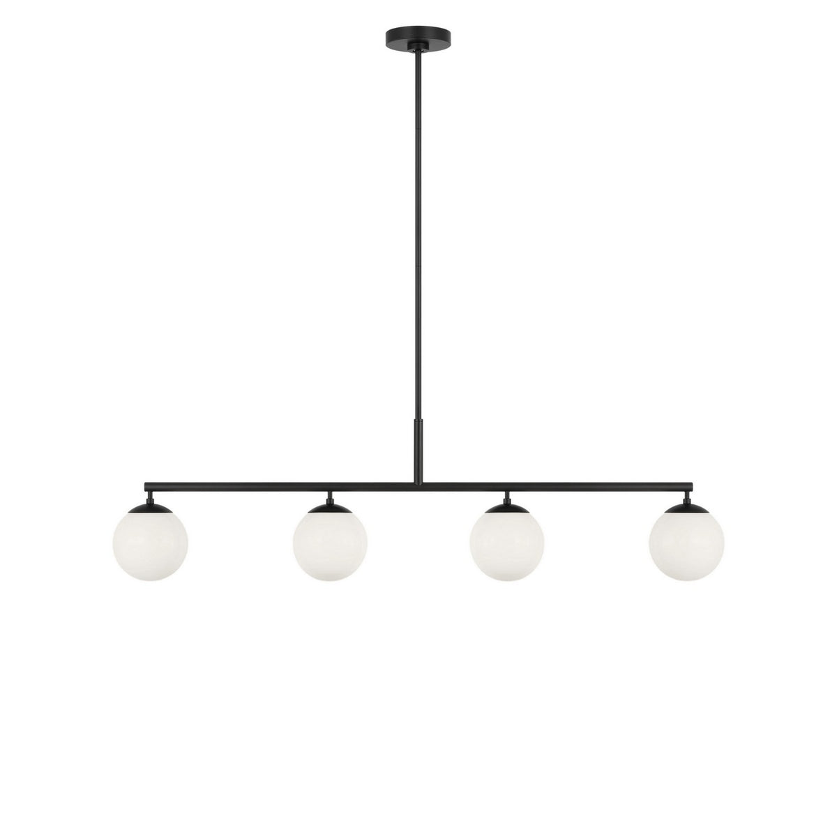 Generation Lighting - GLC1814MBK - Four Light Linear Chandelier - Nube - Midnight Black