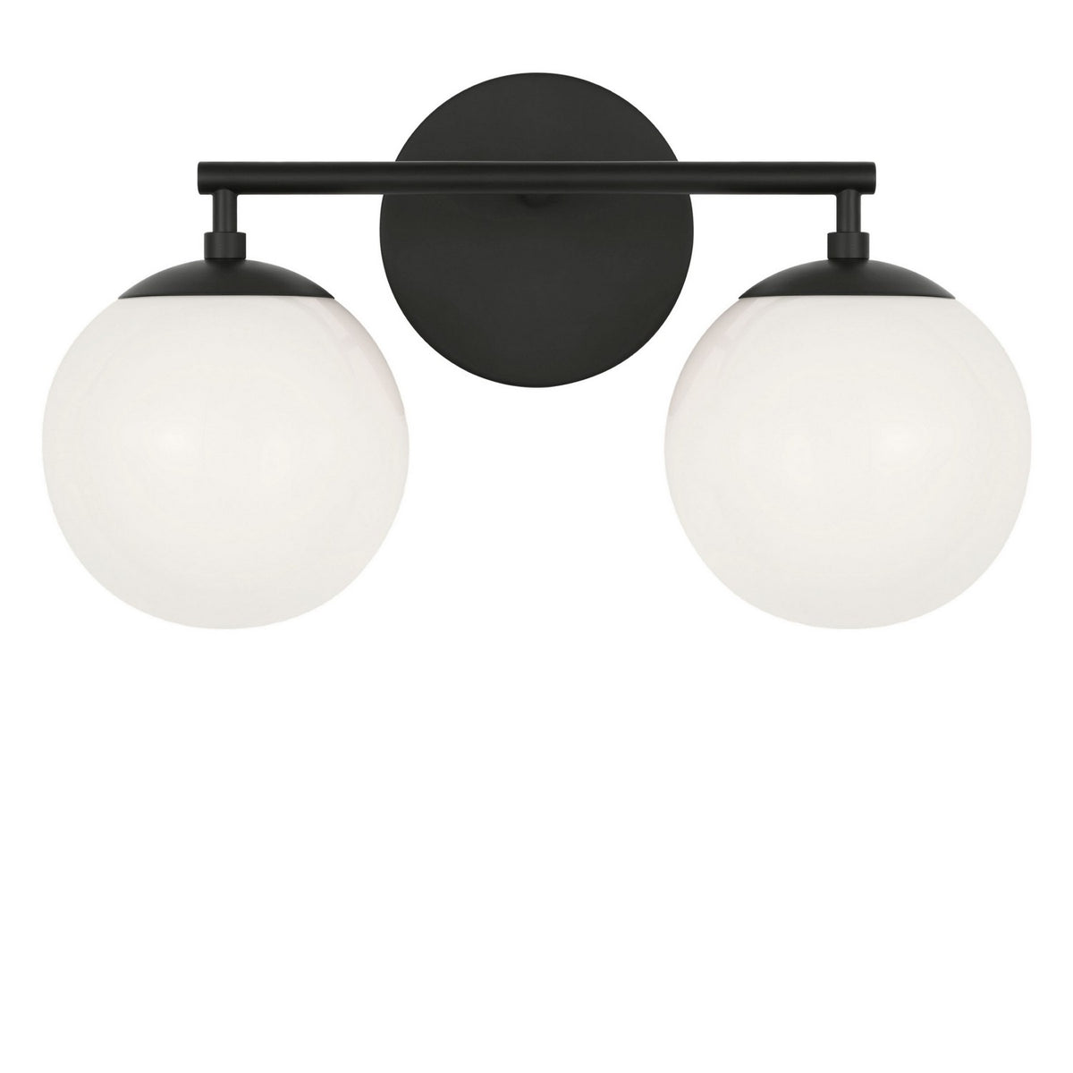 Generation Lighting - GLV1842MBKE - Two Light Vanity - Nube - Midnight Black