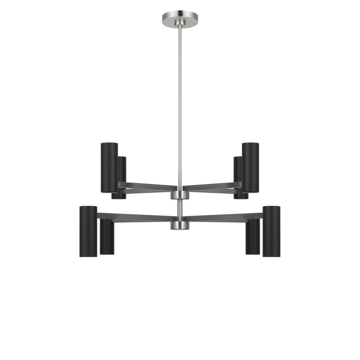 Generation Lighting - GLC2068BN - Eight Light Chandelier - Zentro - Brushed Nickel