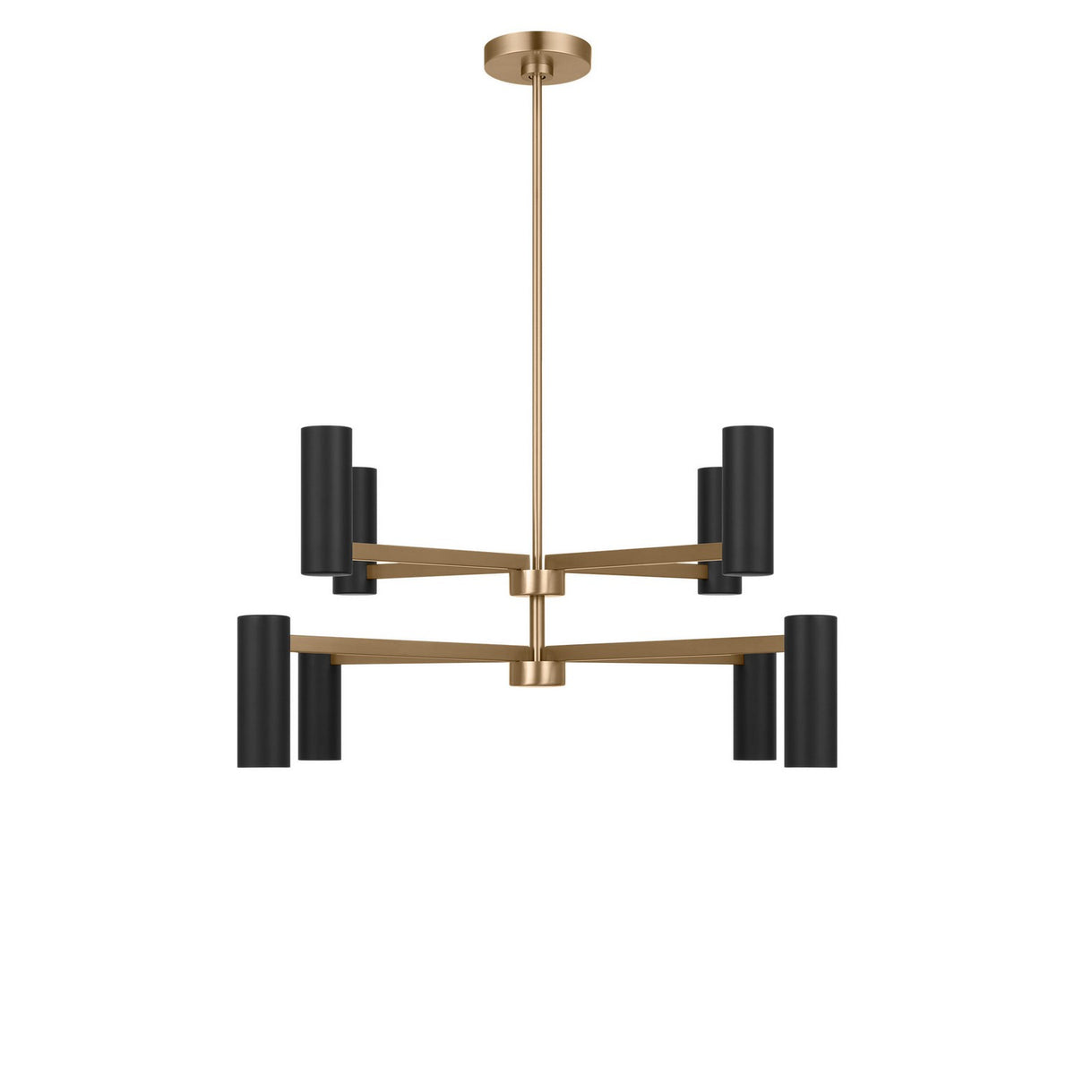 Generation Lighting - GLC2068SB - Eight Light Chandelier - Zentro - Satin Brass