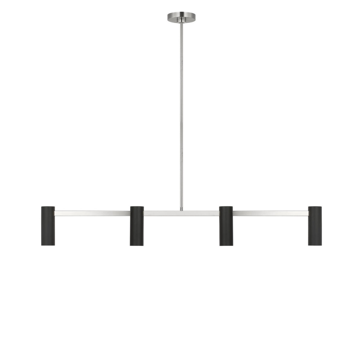 Generation Lighting - GLC2074BNE - Four Light Linear Chandelier - Zentro - Brushed Nickel