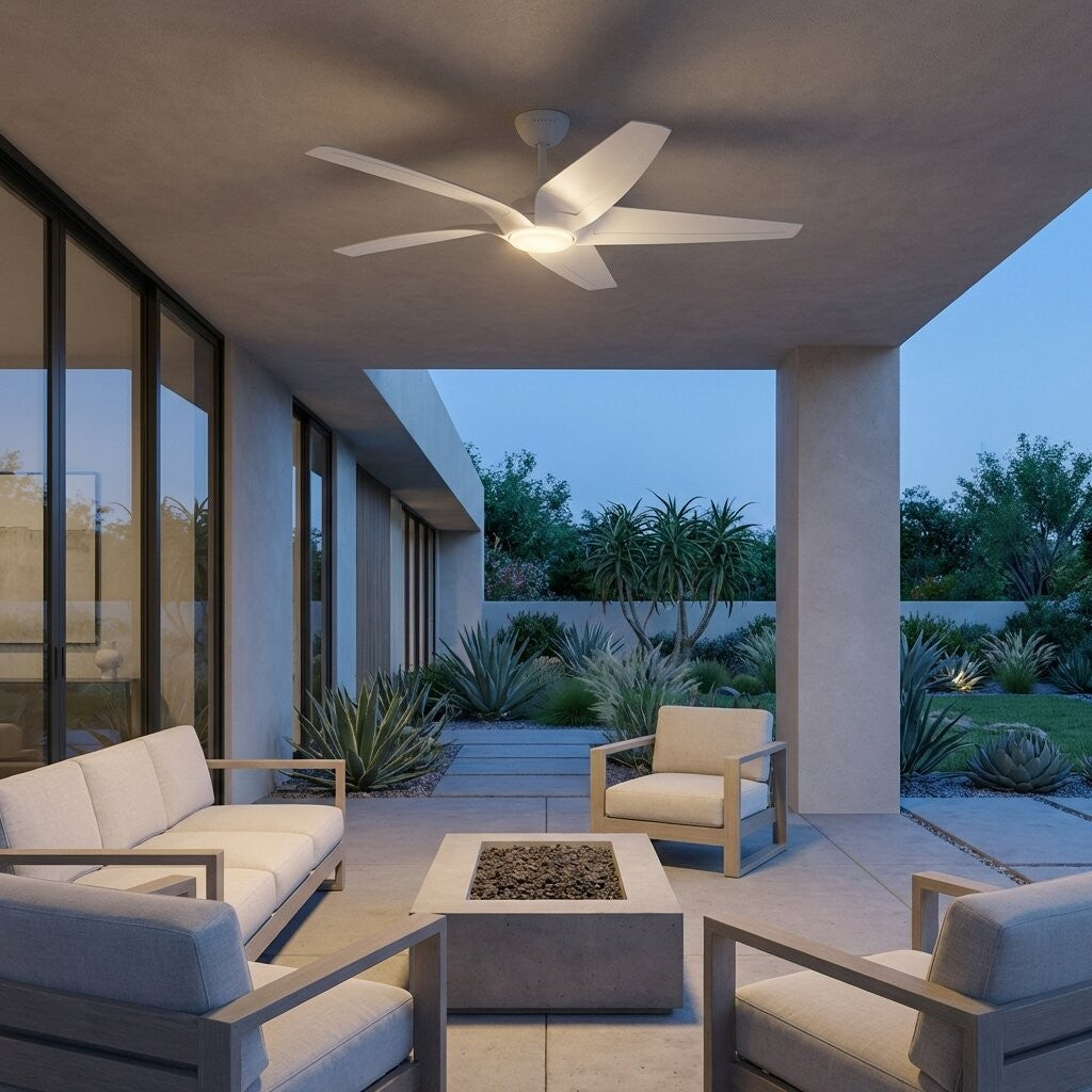 Generation Lighting - 5DLWCSM56RZWD - 56" Ceiling Fan - Dellwood - Matte White