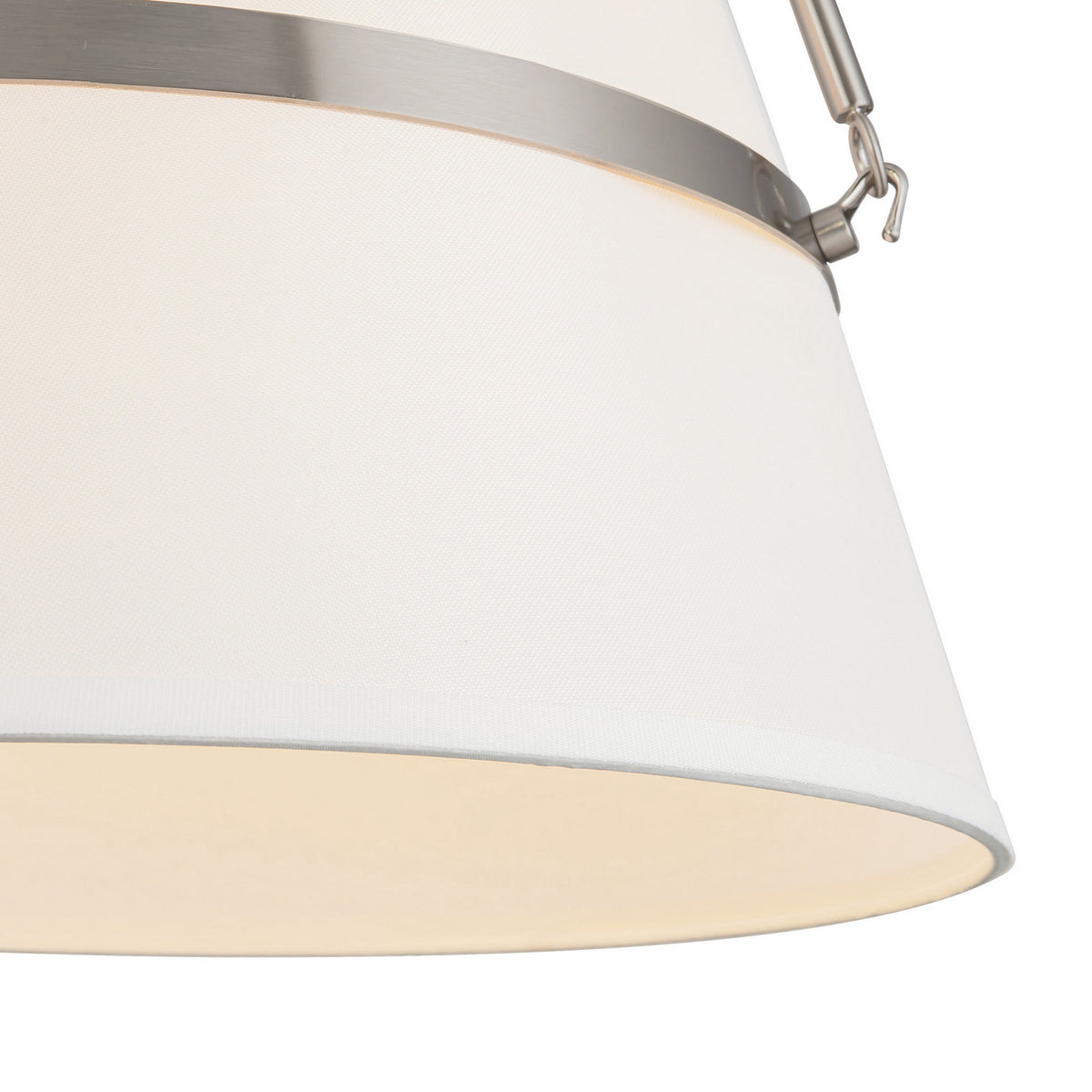 Alora - PD546719BNWL - One Light Pendant - Oliver - Brushed Nickel/White Linen