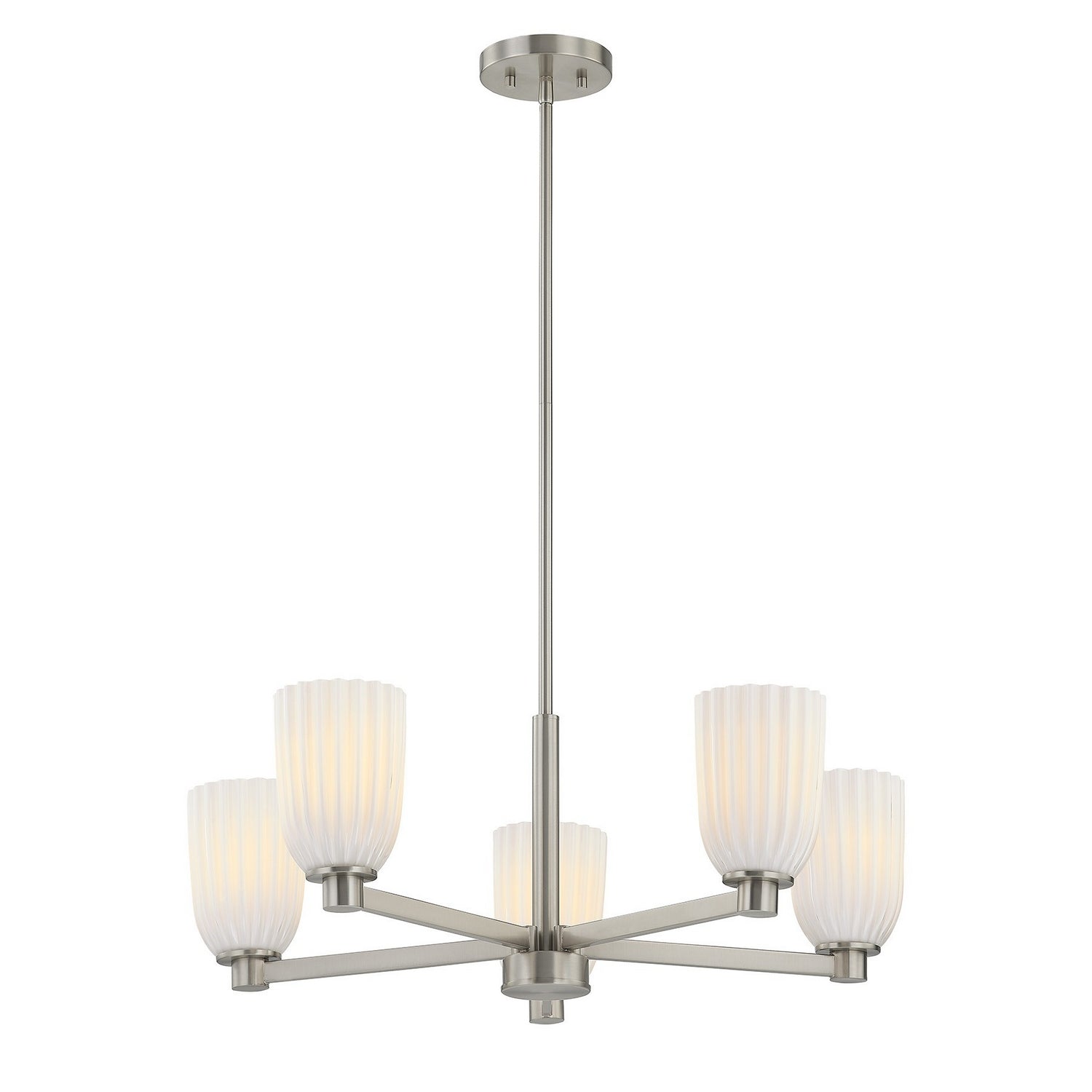 Savoy House - 1-1246-5-SN - Five Light Chandelier - Baldwin - Satin Nickel