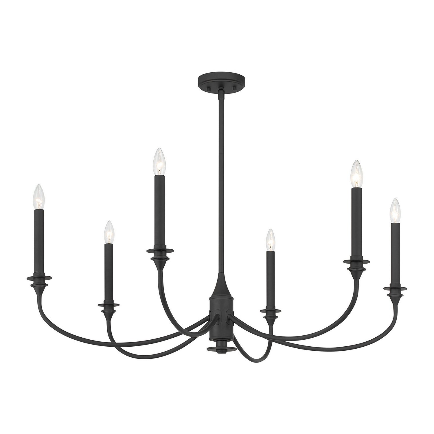Savoy House - 1-1500-6-89 - Six Light Chandelier - Coventry - Matte Black