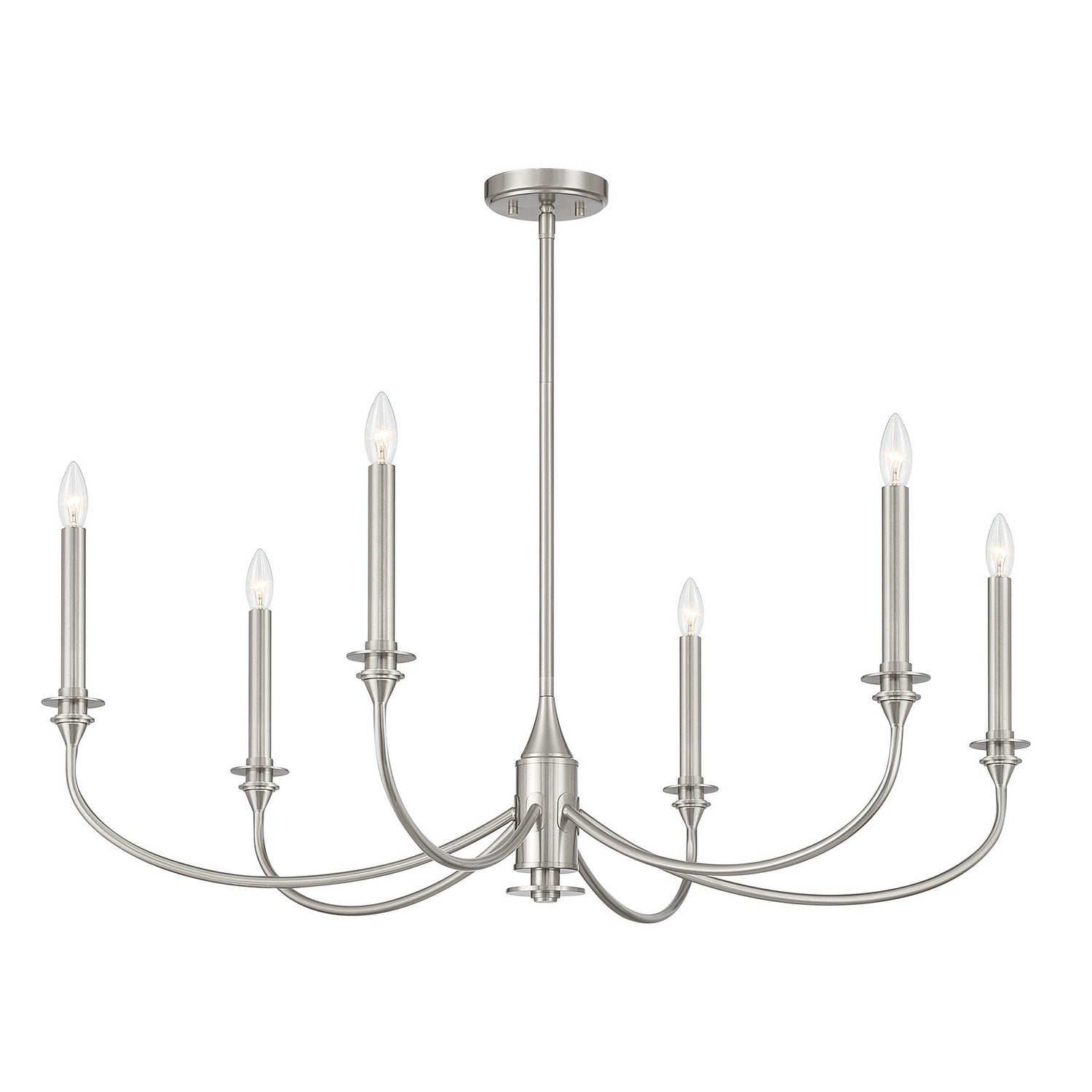 Savoy House - 1-1500-6-SN - Six Light Chandelier - Coventry - Satin Nickel