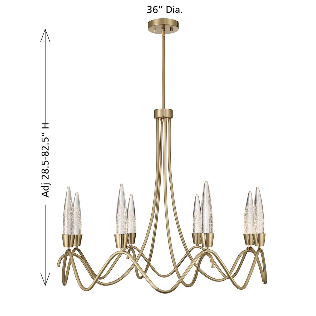 Savoy House - 1-1799-8-127 - LED Chandelier - Sofia - Noble Brass