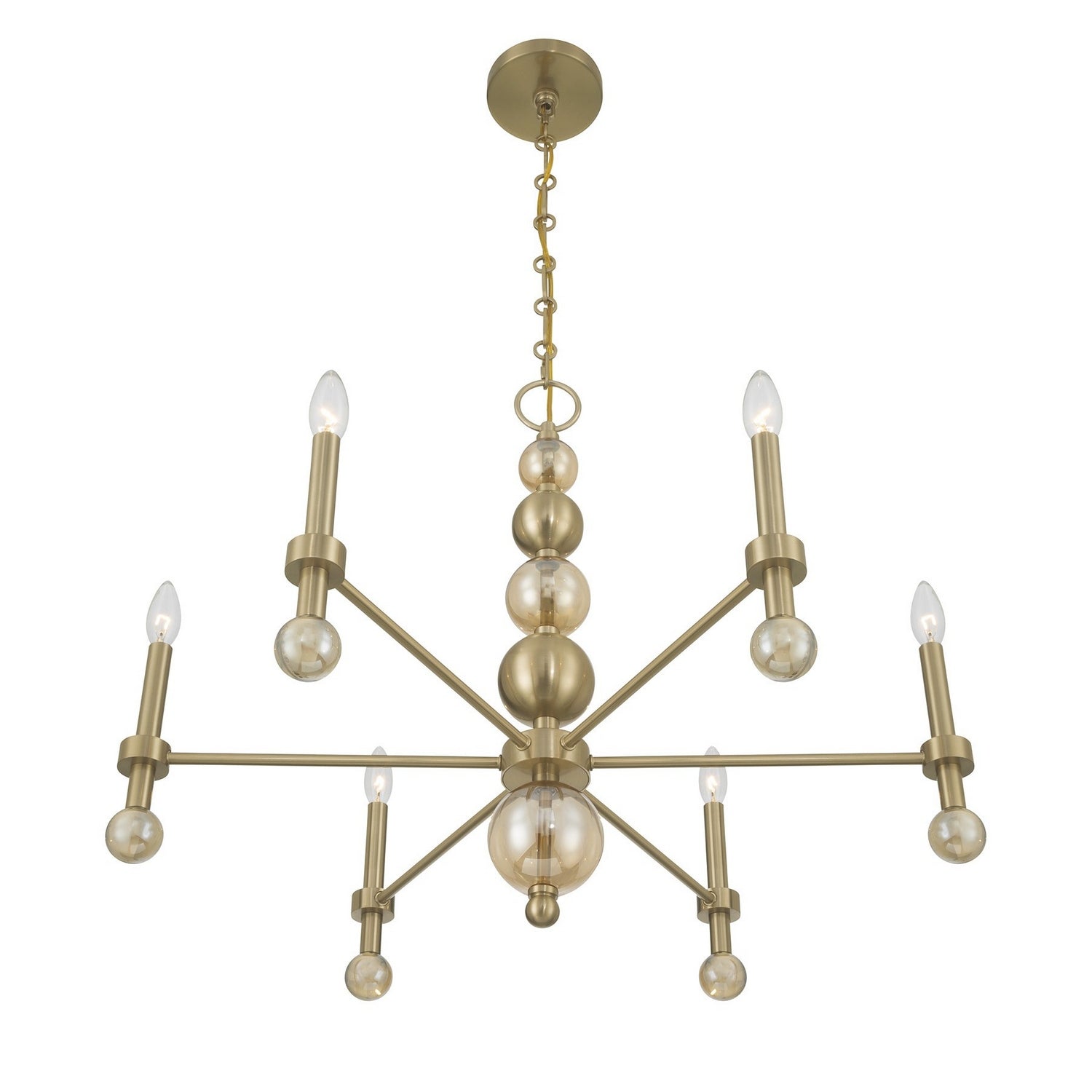 Savoy House - 1-2511-6-127 - Six Light Chandelier - Crescent - Noble Brass
