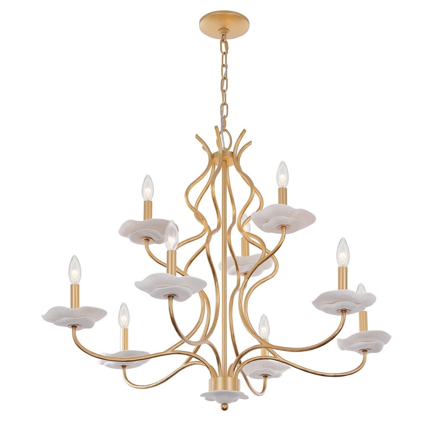 Savoy House - 1-2990-9-38 - Nine Light Chandelier - Lilly - Royal Gold