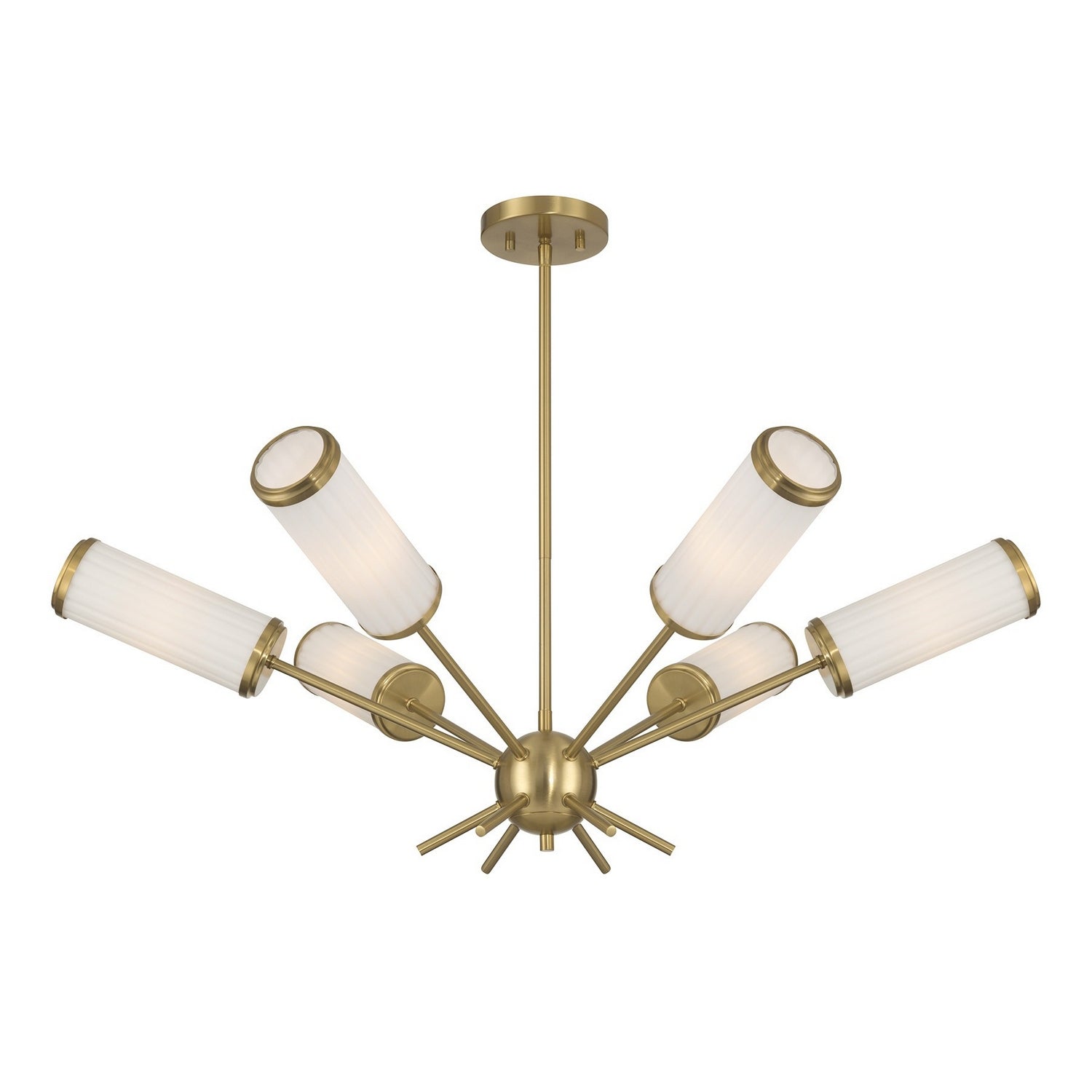 Savoy House - 1-3198-6-322 - Six Light Chandelier - Denison - Warm Brass