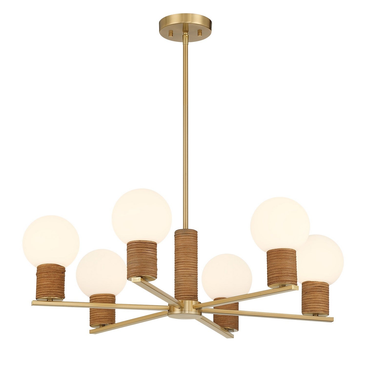 Savoy House - 1-4080-6-322 - Six Light Chandelier - Jarrell - Warm Brass