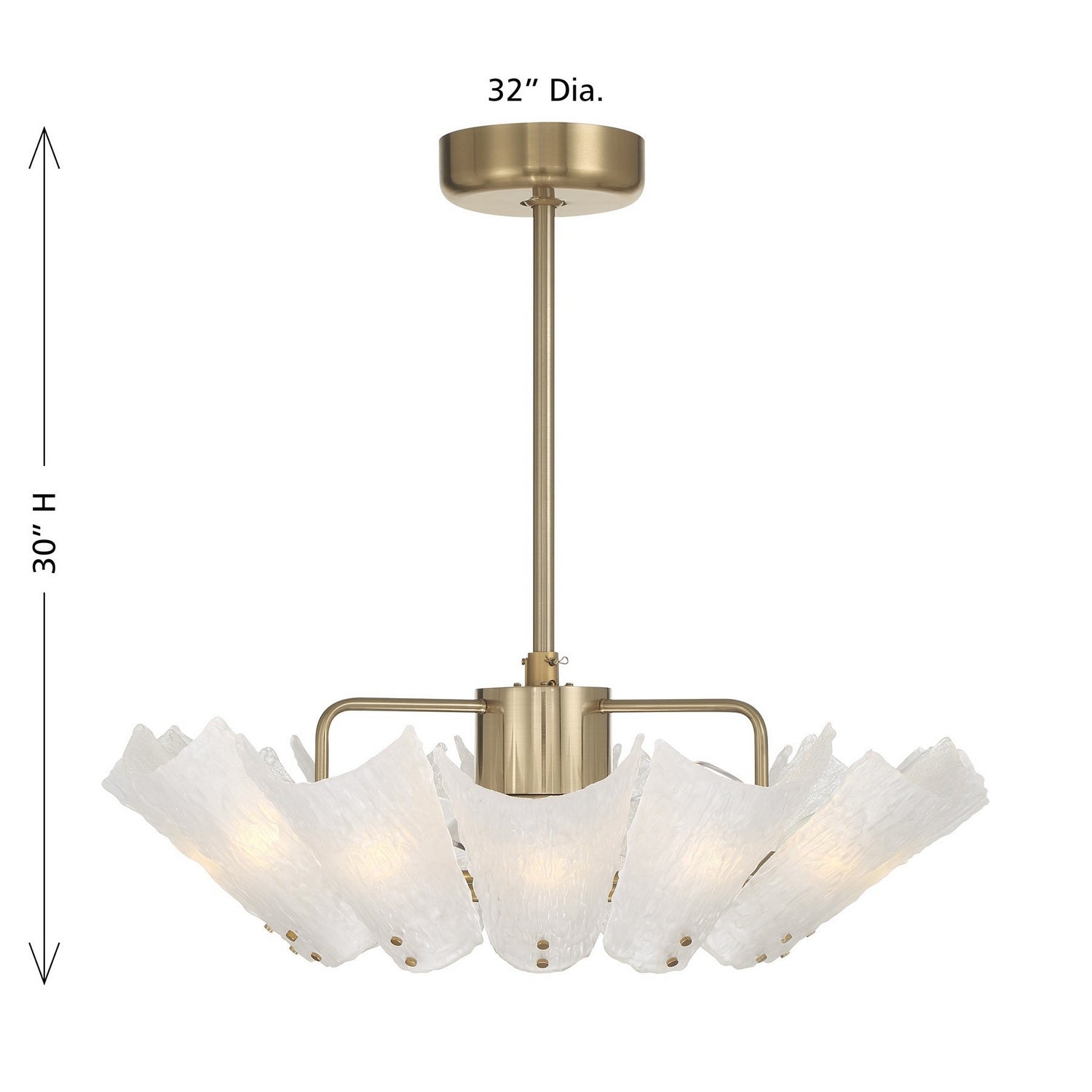 Savoy House - 32-FD-465-127 - 12 Light Fan D'Lier - Celina - Noble Brass